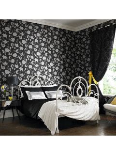 Graham & Brown Silver charcoal effect wallpaper