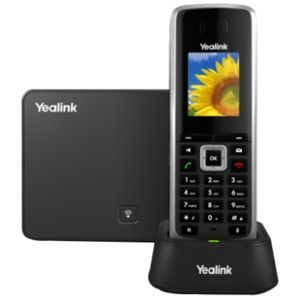 Yealink IP DECT Cordless Phone   1.8 Color Display, Rj45, Wall Mountable, Conference Call, VoIP Technology, SIP Communication Protocol, Remote Phonebook, Auto Answer, Intercom, Voicemail   YEA W52P