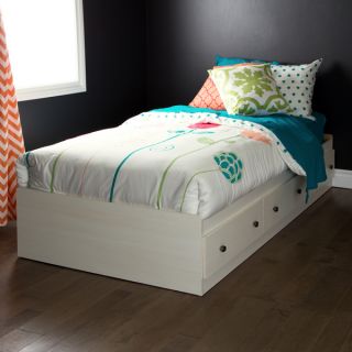 South Shore Country Poetry Twin Mates Bed with 3 Drawers