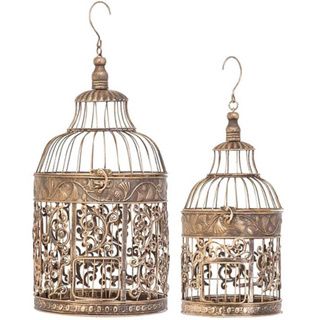 Metal Decorative Bird Cage (Set of 2)   17180400  