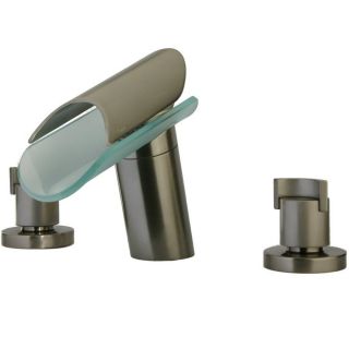 LaToscana Morgana Brushed Nickel 2 Handle Widespread WaterSense Bathroom Faucet (Drain Included)