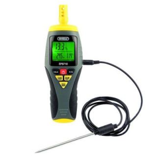 General Tools Field Calibratable Digital Psychometer with Minimum/Maximum Memory and Stem Thermocouple Probe EP8710