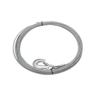 Superwinch 50 ft. x 5/32 in. Galvanized Steel Wire Rope with Hook for LT2000 and T2000 Winches 1535C