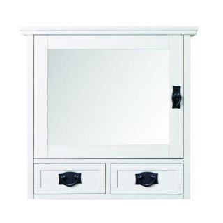 Home Decorators Collection Artisan 23 1/2 in. W Wall Cabinet with Glass Doors in White DISCONTINUED 0426710410