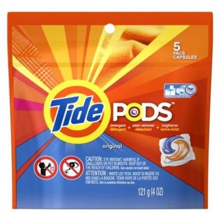 Tide PODS Original Scent HE Turbo Laundry Detergent Pacs, 5 count