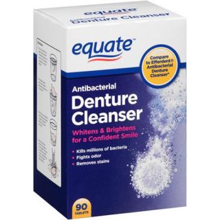 Equate Antibacterial Denture Cleanser Tablets, 90 count
