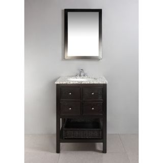 WYNDENHALL New Haven Espresso Brown 24 inch Bath Vanity with 2 Drawers