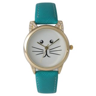 Olivia Pratt TomCat Stone Ears Leather Watch   Shopping