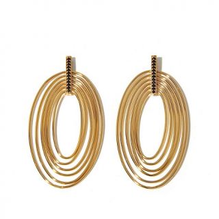 Bellezza Gemstone Bronze Multi Oval Drop Earrings   7939477