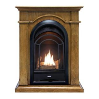 Emberglow 28 in. Convertible Vent Free Dual Fuel Gas Fireplace in Almond Finish VFF15NLA