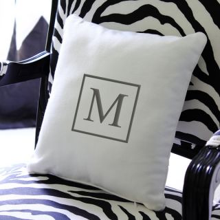 Personalized Square Initial 12 inch Throw Pillow  