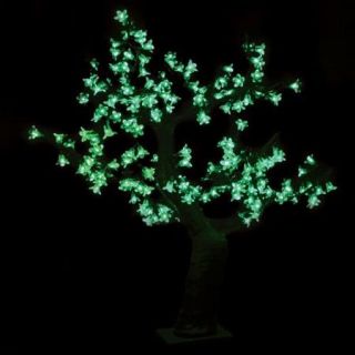 2.5 ft. Pre lit LED Cherry Blossom Tree   Green