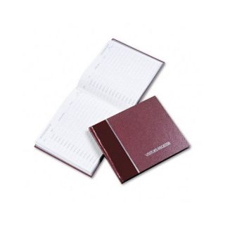 Visitor Register Book, Burgundy Hardcover, 128 Pages, 8 1/2 x 9 7/8 by