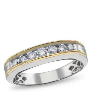 10K Two Tone Gold, Diamond Ring for him, 1/2 ctw.   Size 10