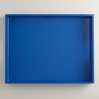 Blue Rectangular Lacquer Serving Tray