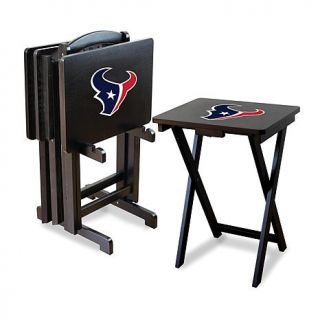 Officially Licensed NFL Team Logo Set of 4 TV Trays with Stand   Houston Texans   7605437