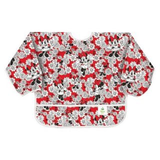 Bumkins Disney Baby Minnie Mouse Waterproof Sleeved Baby Bib   Red