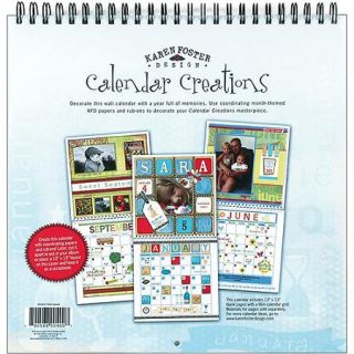 Karen Foster Design Scrapbook Blank Wall Calendar Multi Colored