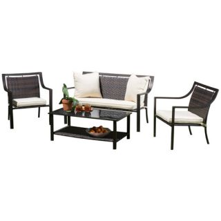 Brayden Studio Gaddy 4 Piece Seating Group with Cushions