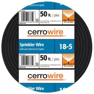 Cerrowire 50 ft. 18/5 Black Sprinkler Wire 240 1005B