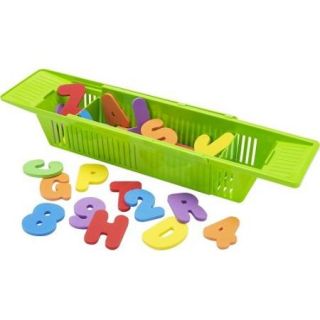 KidCo S3722 KidCo Funtime Bath Storage Basket   Includes Foam Letters and Numbers   Funtime Bath Basket   Adjustable length fits most tubs   Includes 36 foam letters and numbers