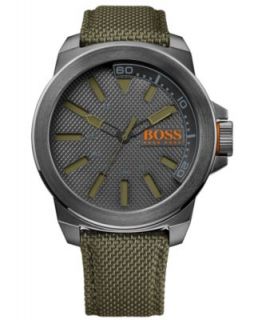 Hugo Boss Mens Boss Orange Black Silicone Strap Watch 50mm 1513004