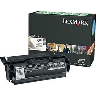 Lexmark X651H11A Black Return Program Toner Cartridge, High Yield
