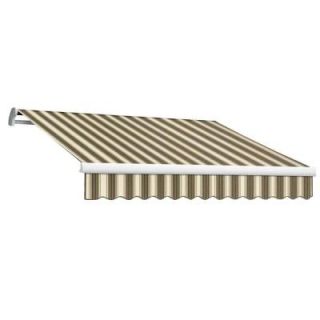 Beauty Mark 24 ft. MAUI EX Model Manual Retractable Awning (120 in. Projection) in Brown and Tan Multi Stripe MM24 EX BRTW