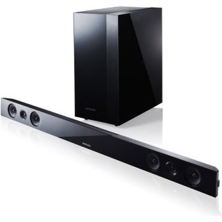 SAMSUNG HW F450 2.1 Channel Home Theater Sound Bar with Wireless Subwoofer and Bluetooth