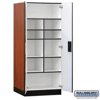 Salsbury 3074CHE Designer Wood Storage Cabinet Standard   76 Inches High   24 Inches Deep   Cherry