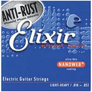 Elixir 12077 Light Heavy NanoWeb Electric Guitar Strings (10 52)