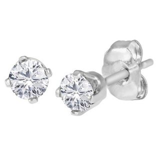 25 CT. T.W. Diamond Stud Earrings with 14K White Gold