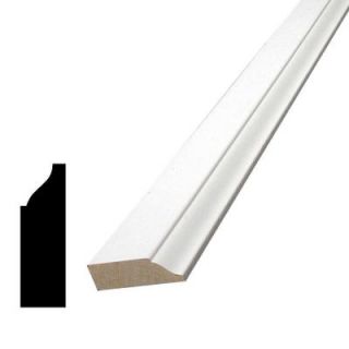 Alexandria Moulding 7/16 in. x 1 1/4 in. x 84 in. Pine Primed Finger Jointed Stop Moulding 0936A 93084C