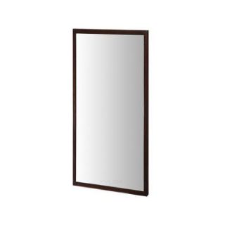 Hembry Creek Blox 40 in. x 20 in. Single Framed Wall Mirror in Dark Walnut M BLOX 40DW