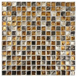 Merola Tile Illuvia Square Radium 12 in. x 12 in. x 8 mm Glass Mosaic Wall Tile GSHISRAD