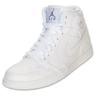Mens Air Jordan Retro 1 Mid Basketball Shoes   554724 100