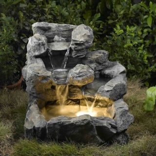 Rock Creek Illuminated Cascading Water Fountain   14034606  
