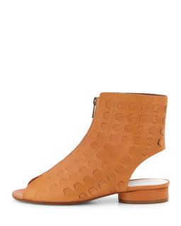 Maison Margiela Perforated Leather Summer Bootie, Camel
