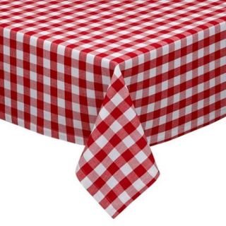Country Classic Brick Red & Pure White Checkered Square Table Cloth 52 x 52"