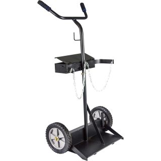  Welders Compact Welding Cylinder Cart — 150-Lb. Capacity, Solid Wheels, Powder-Coat Finish  Torch Carts