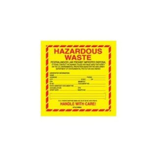 &quot; Hazardous Waste   New Jersey&quot; Labels SHPDL7520