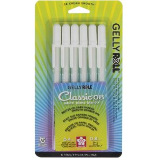 Gelly Roll Classic Medium Point Pens 6/Pkg White   16971021