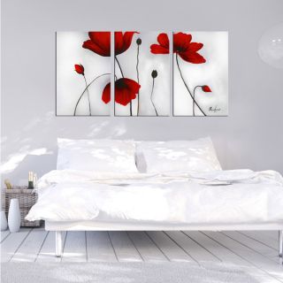 Flowers Hand painted Oil on Canvas Art Set   Shopping