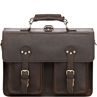 Vicenzo Leather Cambridge Full Grain Leather Briefcase Backpack