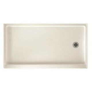 Swan 32 in. x 60 in. Solid Surface Single Threshold Retrofit Right Drain Shower Floor in Bisque SR03260RM.018
