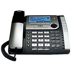 RCA 25825 8 Line Corded Business Phone With Digital Answering System BlackSilver