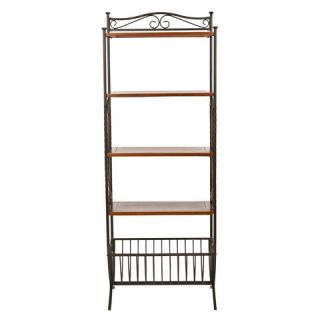 Safavieh Bookcase 4 Shelf Black Walnut