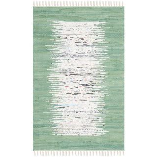 Safavieh Hand woven Montauk Ivory/ Sea Green Cotton Rug (26 x 4