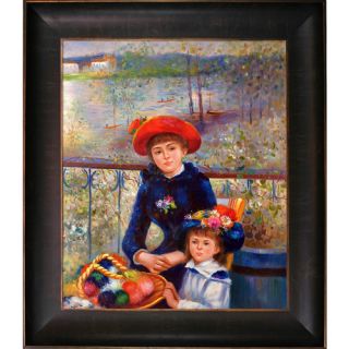 Two Sisters (On the Terrace), 1881 by Renoir Framed Painting Print on