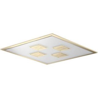 KOHLER WaterTile Ambient Rain 1 spray Single Function 21 in. Overhead Showerhead in Vibrant French Gold K 98741 K1 AF
